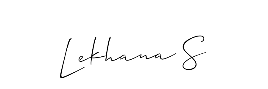 This is the best signature style for the Lekhana S name. Also you like these signature font (Allison_Script). Mix name signature. Lekhana S signature style 2 images and pictures png