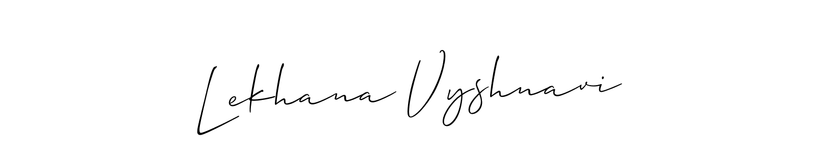 This is the best signature style for the Lekhana Vyshnavi name. Also you like these signature font (Allison_Script). Mix name signature. Lekhana Vyshnavi signature style 2 images and pictures png