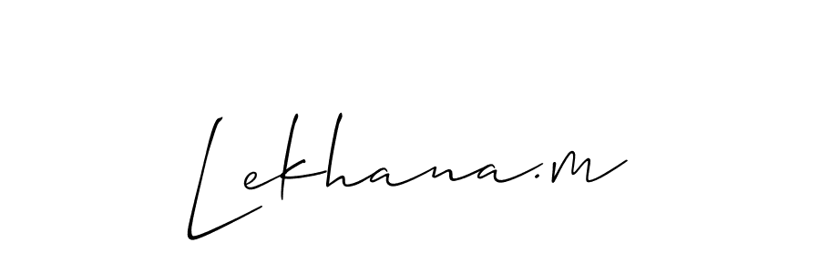 Design your own signature with our free online signature maker. With this signature software, you can create a handwritten (Allison_Script) signature for name Lekhana.m. Lekhana.m signature style 2 images and pictures png