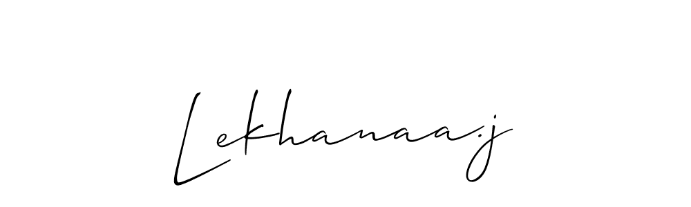 Make a beautiful signature design for name Lekhanaa.j. With this signature (Allison_Script) style, you can create a handwritten signature for free. Lekhanaa.j signature style 2 images and pictures png