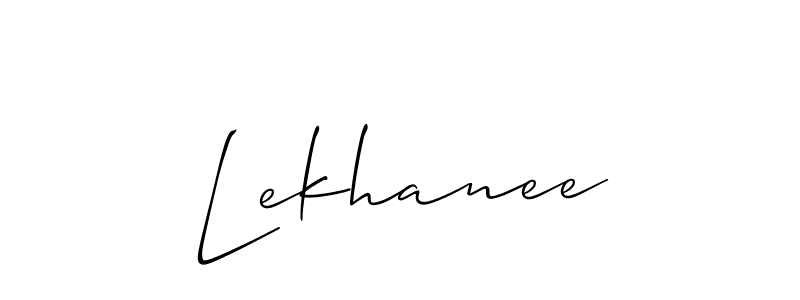 How to make Lekhanee signature? Allison_Script is a professional autograph style. Create handwritten signature for Lekhanee name. Lekhanee signature style 2 images and pictures png