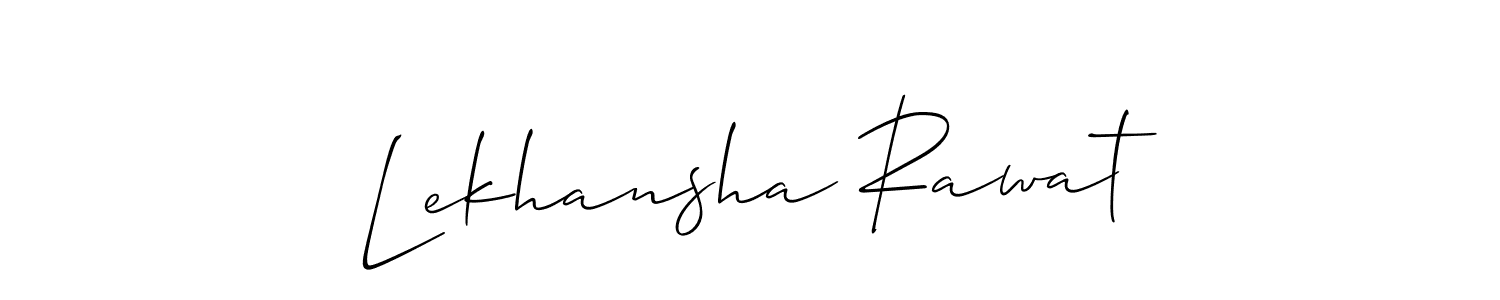 How to make Lekhansha Rawat signature? Allison_Script is a professional autograph style. Create handwritten signature for Lekhansha Rawat name. Lekhansha Rawat signature style 2 images and pictures png