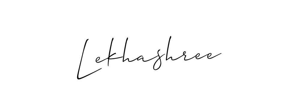 The best way (Allison_Script) to make a short signature is to pick only two or three words in your name. The name Lekhashree include a total of six letters. For converting this name. Lekhashree signature style 2 images and pictures png