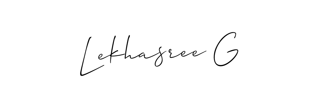 How to Draw Lekhasree G signature style? Allison_Script is a latest design signature styles for name Lekhasree G. Lekhasree G signature style 2 images and pictures png