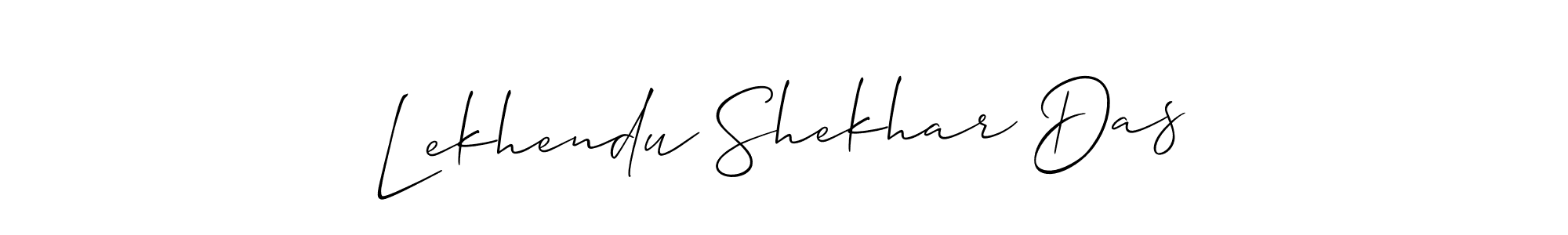 if you are searching for the best signature style for your name Lekhendu Shekhar Das. so please give up your signature search. here we have designed multiple signature styles  using Allison_Script. Lekhendu Shekhar Das signature style 2 images and pictures png