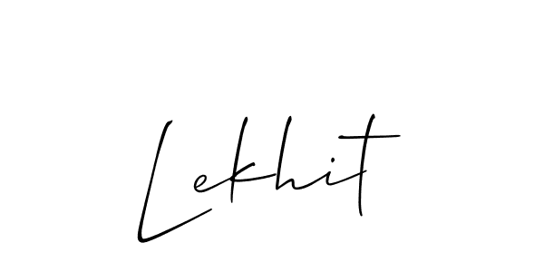 How to make Lekhit name signature. Use Allison_Script style for creating short signs online. This is the latest handwritten sign. Lekhit signature style 2 images and pictures png