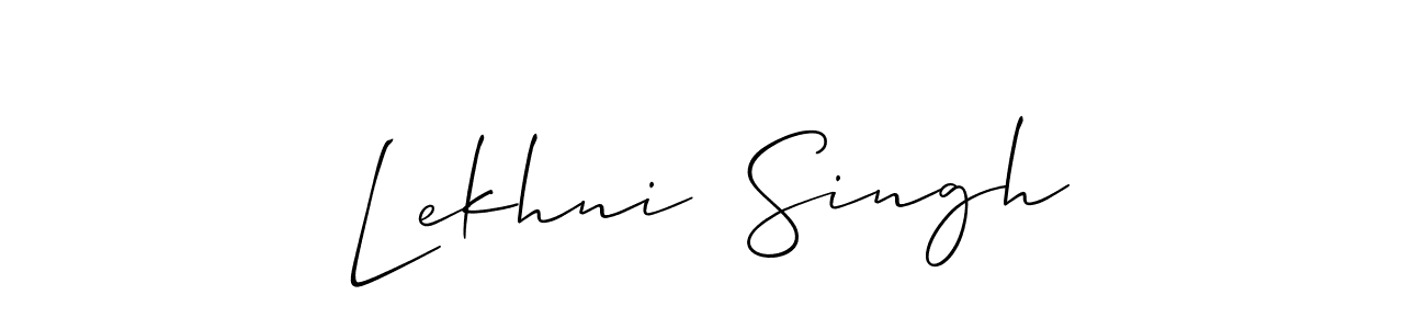 It looks lik you need a new signature style for name Lekhni  Singh. Design unique handwritten (Allison_Script) signature with our free signature maker in just a few clicks. Lekhni  Singh signature style 2 images and pictures png