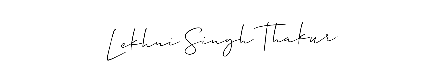 Lekhni Singh Thakur stylish signature style. Best Handwritten Sign (Allison_Script) for my name. Handwritten Signature Collection Ideas for my name Lekhni Singh Thakur. Lekhni Singh Thakur signature style 2 images and pictures png