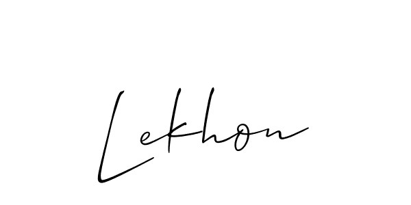 You can use this online signature creator to create a handwritten signature for the name Lekhon. This is the best online autograph maker. Lekhon signature style 2 images and pictures png