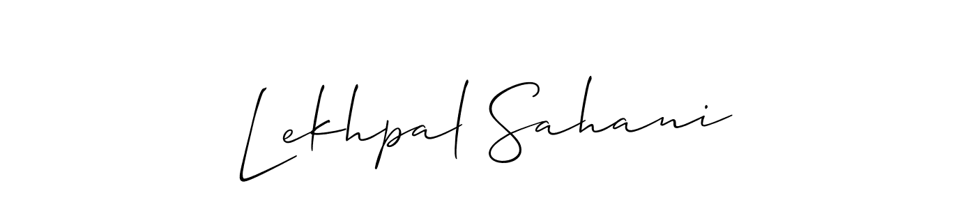 The best way (Allison_Script) to make a short signature is to pick only two or three words in your name. The name Lekhpal Sahani include a total of six letters. For converting this name. Lekhpal Sahani signature style 2 images and pictures png