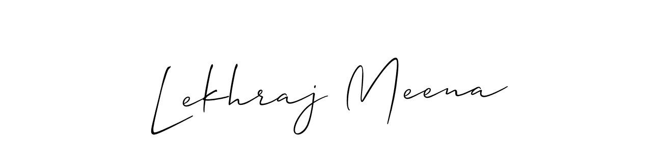 Make a beautiful signature design for name Lekhraj Meena. With this signature (Allison_Script) style, you can create a handwritten signature for free. Lekhraj Meena signature style 2 images and pictures png