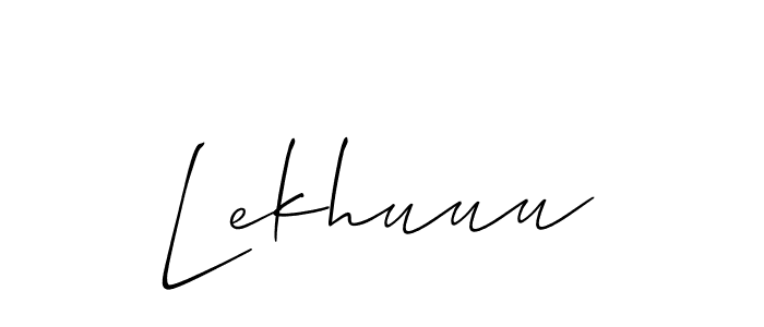 Once you've used our free online signature maker to create your best signature Allison_Script style, it's time to enjoy all of the benefits that Lekhuuu name signing documents. Lekhuuu signature style 2 images and pictures png