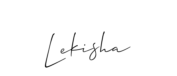 Make a short Lekisha signature style. Manage your documents anywhere anytime using Allison_Script. Create and add eSignatures, submit forms, share and send files easily. Lekisha signature style 2 images and pictures png