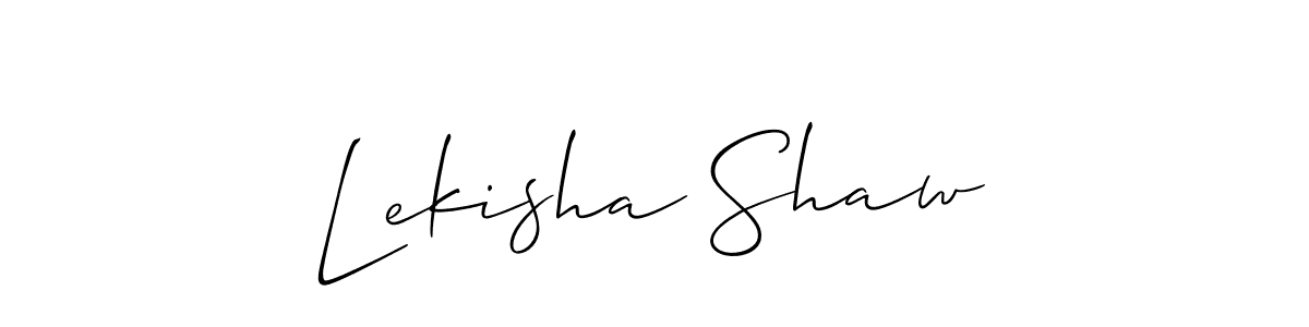 How to make Lekisha Shaw signature? Allison_Script is a professional autograph style. Create handwritten signature for Lekisha Shaw name. Lekisha Shaw signature style 2 images and pictures png