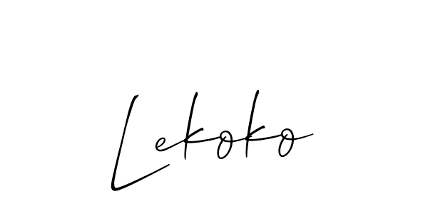 Once you've used our free online signature maker to create your best signature Allison_Script style, it's time to enjoy all of the benefits that Lekoko name signing documents. Lekoko signature style 2 images and pictures png