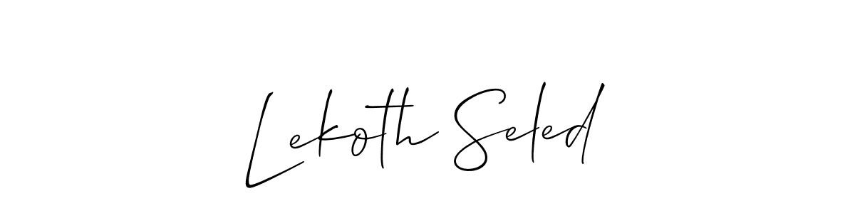 Check out images of Autograph of Lekoth Seled name. Actor Lekoth Seled Signature Style. Allison_Script is a professional sign style online. Lekoth Seled signature style 2 images and pictures png