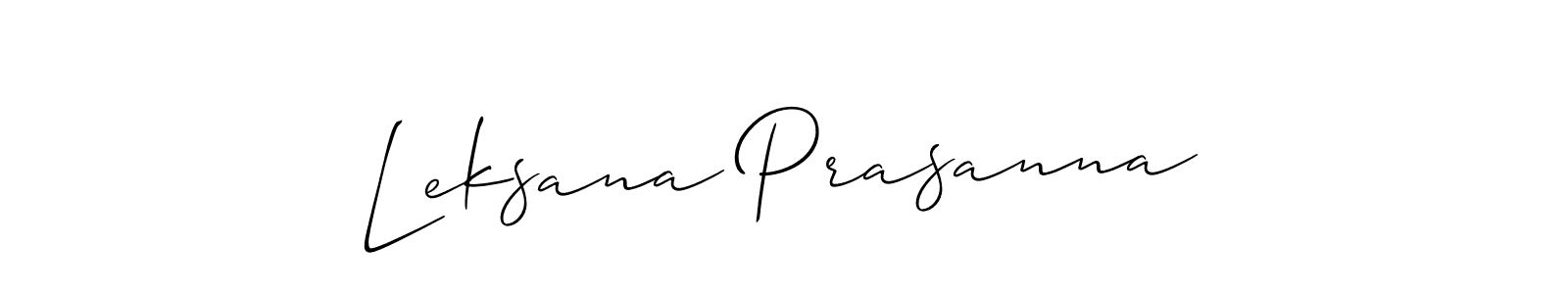 Design your own signature with our free online signature maker. With this signature software, you can create a handwritten (Allison_Script) signature for name Leksana Prasanna. Leksana Prasanna signature style 2 images and pictures png