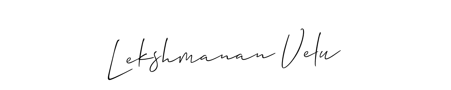 Also we have Lekshmanan Velu name is the best signature style. Create professional handwritten signature collection using Allison_Script autograph style. Lekshmanan Velu signature style 2 images and pictures png