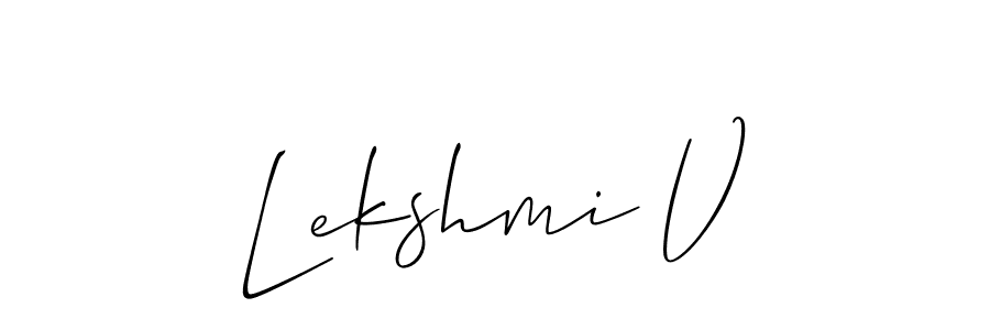 Make a beautiful signature design for name Lekshmi V. Use this online signature maker to create a handwritten signature for free. Lekshmi V signature style 2 images and pictures png