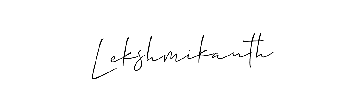 It looks lik you need a new signature style for name Lekshmikanth. Design unique handwritten (Allison_Script) signature with our free signature maker in just a few clicks. Lekshmikanth signature style 2 images and pictures png