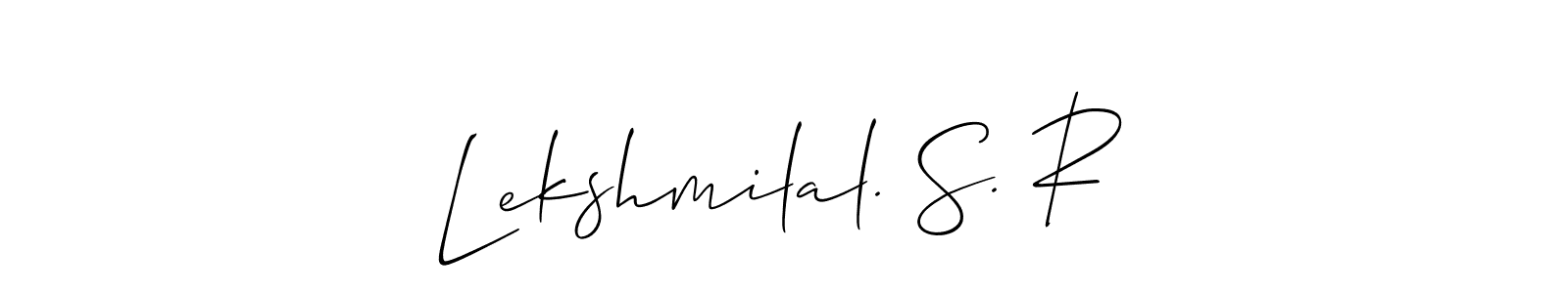 Design your own signature with our free online signature maker. With this signature software, you can create a handwritten (Allison_Script) signature for name Lekshmilal. S. R. Lekshmilal. S. R signature style 2 images and pictures png