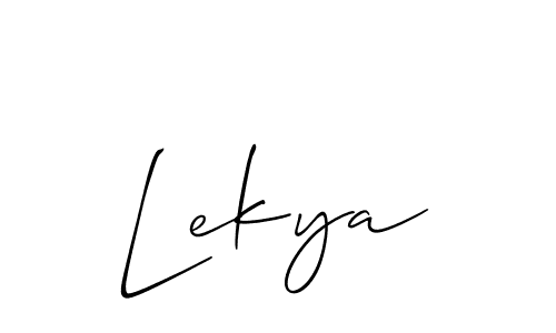 Design your own signature with our free online signature maker. With this signature software, you can create a handwritten (Allison_Script) signature for name Lekya. Lekya signature style 2 images and pictures png