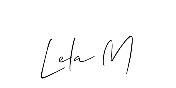 Make a beautiful signature design for name Lela M. Use this online signature maker to create a handwritten signature for free. Lela M signature style 2 images and pictures png