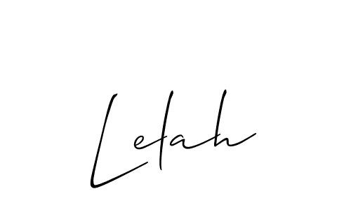 The best way (Allison_Script) to make a short signature is to pick only two or three words in your name. The name Lelah include a total of six letters. For converting this name. Lelah signature style 2 images and pictures png