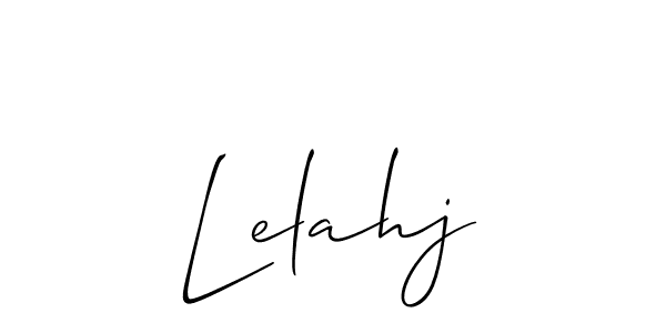 Make a beautiful signature design for name Lelahj. With this signature (Allison_Script) style, you can create a handwritten signature for free. Lelahj signature style 2 images and pictures png