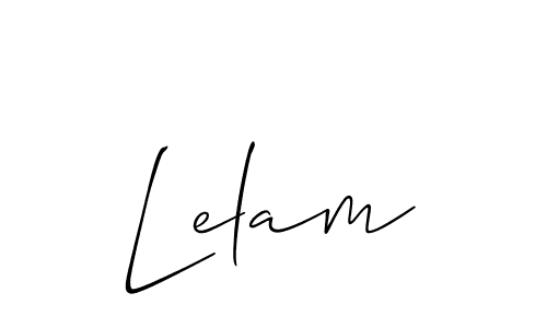 How to make Lelam name signature. Use Allison_Script style for creating short signs online. This is the latest handwritten sign. Lelam signature style 2 images and pictures png