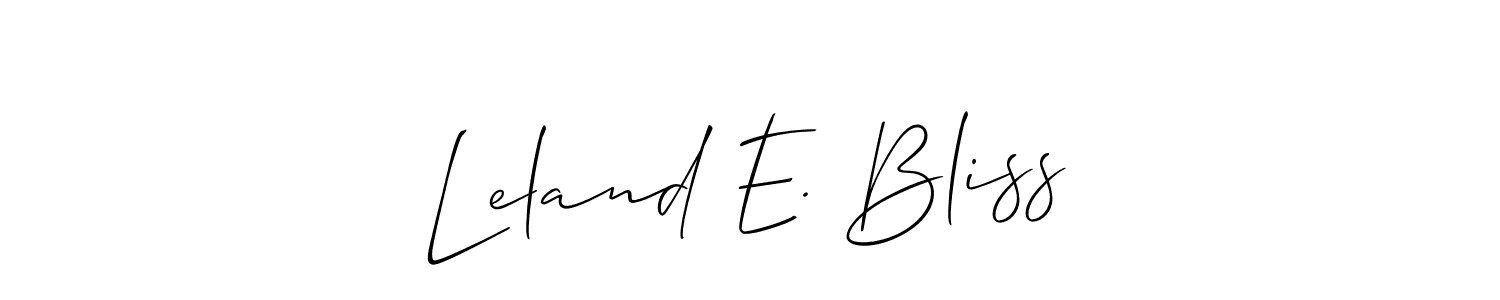 Make a beautiful signature design for name Leland E. Bliss. Use this online signature maker to create a handwritten signature for free. Leland E. Bliss signature style 2 images and pictures png