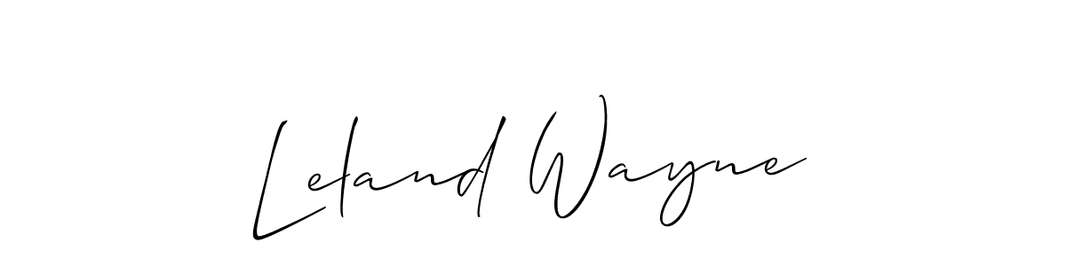 Design your own signature with our free online signature maker. With this signature software, you can create a handwritten (Allison_Script) signature for name Leland Wayne. Leland Wayne signature style 2 images and pictures png