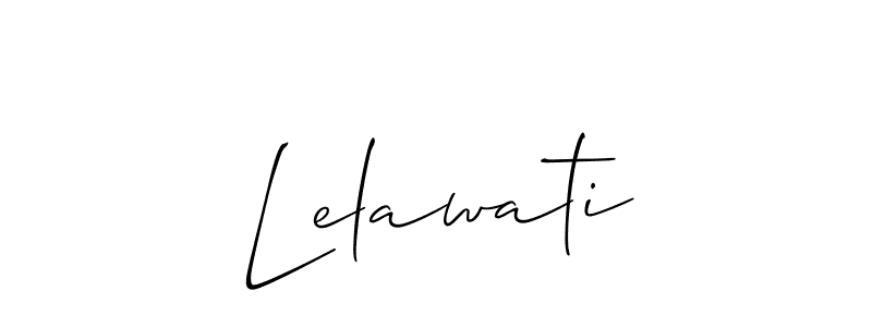 How to make Lelawati signature? Allison_Script is a professional autograph style. Create handwritten signature for Lelawati name. Lelawati signature style 2 images and pictures png