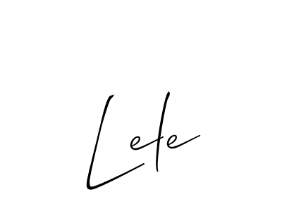 How to make Lele signature? Allison_Script is a professional autograph style. Create handwritten signature for Lele name. Lele signature style 2 images and pictures png
