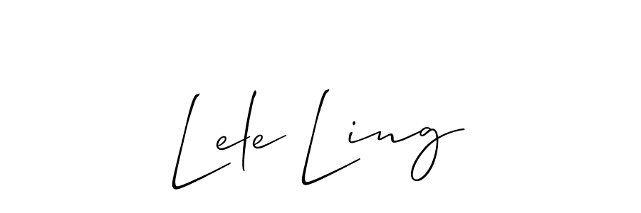 Allison_Script is a professional signature style that is perfect for those who want to add a touch of class to their signature. It is also a great choice for those who want to make their signature more unique. Get Lele Ling name to fancy signature for free. Lele Ling signature style 2 images and pictures png