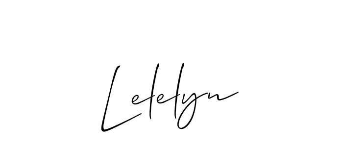 Best and Professional Signature Style for Lelelyn. Allison_Script Best Signature Style Collection. Lelelyn signature style 2 images and pictures png