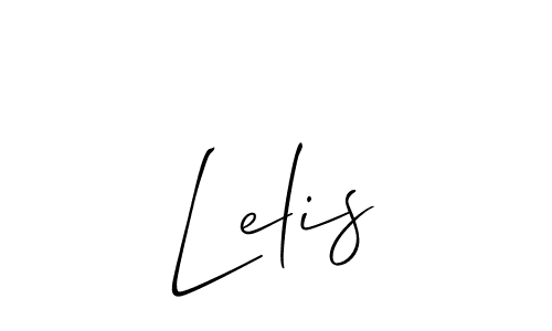 How to make Lelis signature? Allison_Script is a professional autograph style. Create handwritten signature for Lelis name. Lelis signature style 2 images and pictures png