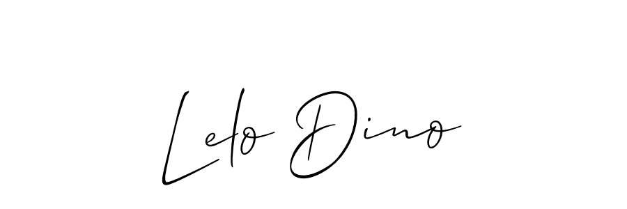 Create a beautiful signature design for name Lelo Dino. With this signature (Allison_Script) fonts, you can make a handwritten signature for free. Lelo Dino signature style 2 images and pictures png