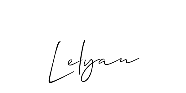 if you are searching for the best signature style for your name Lelyan. so please give up your signature search. here we have designed multiple signature styles  using Allison_Script. Lelyan signature style 2 images and pictures png