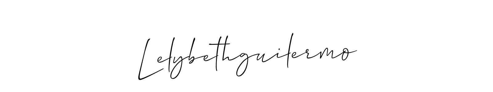 Use a signature maker to create a handwritten signature online. With this signature software, you can design (Allison_Script) your own signature for name Lelybethguilermo. Lelybethguilermo signature style 2 images and pictures png