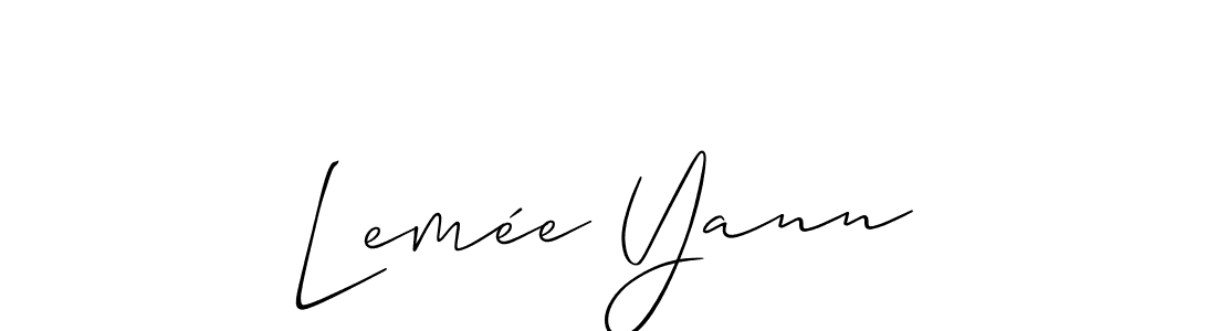 if you are searching for the best signature style for your name Lemée Yann. so please give up your signature search. here we have designed multiple signature styles  using Allison_Script. Lemée Yann signature style 2 images and pictures png