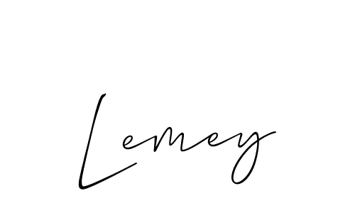 Create a beautiful signature design for name Lemey. With this signature (Allison_Script) fonts, you can make a handwritten signature for free. Lemey signature style 2 images and pictures png
