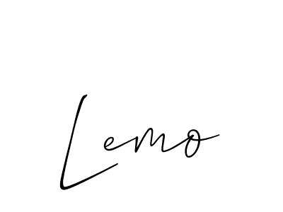 How to make Lemo signature? Allison_Script is a professional autograph style. Create handwritten signature for Lemo name. Lemo signature style 2 images and pictures png