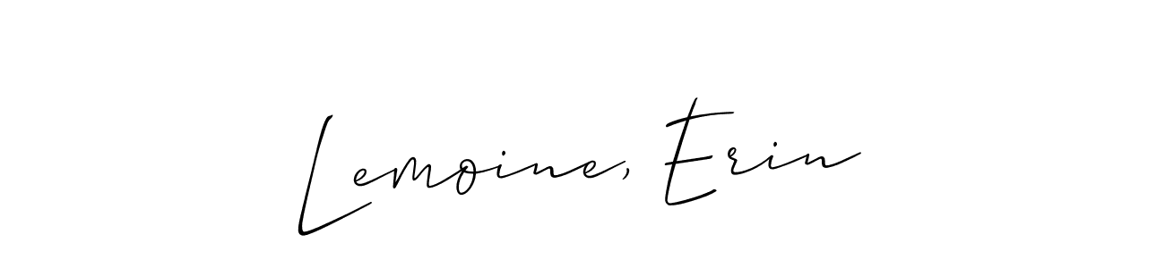 Make a beautiful signature design for name Lemoine, Erin. With this signature (Allison_Script) style, you can create a handwritten signature for free. Lemoine, Erin signature style 2 images and pictures png