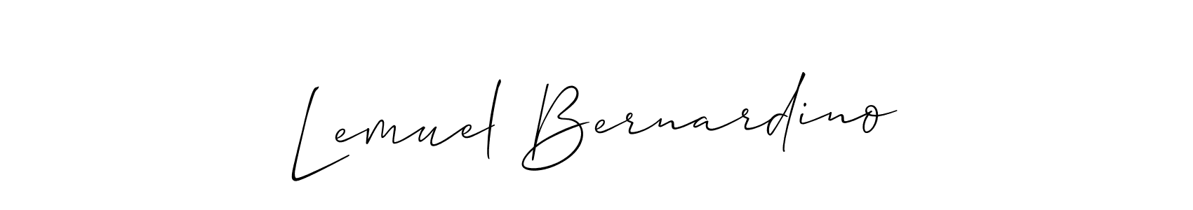 Best and Professional Signature Style for Lemuel Bernardino. Allison_Script Best Signature Style Collection. Lemuel Bernardino signature style 2 images and pictures png