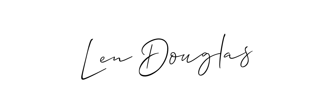 You can use this online signature creator to create a handwritten signature for the name Len Douglas. This is the best online autograph maker. Len Douglas signature style 2 images and pictures png