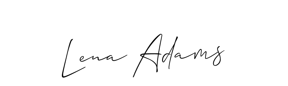 You should practise on your own different ways (Allison_Script) to write your name (Lena Adams) in signature. don't let someone else do it for you. Lena Adams signature style 2 images and pictures png