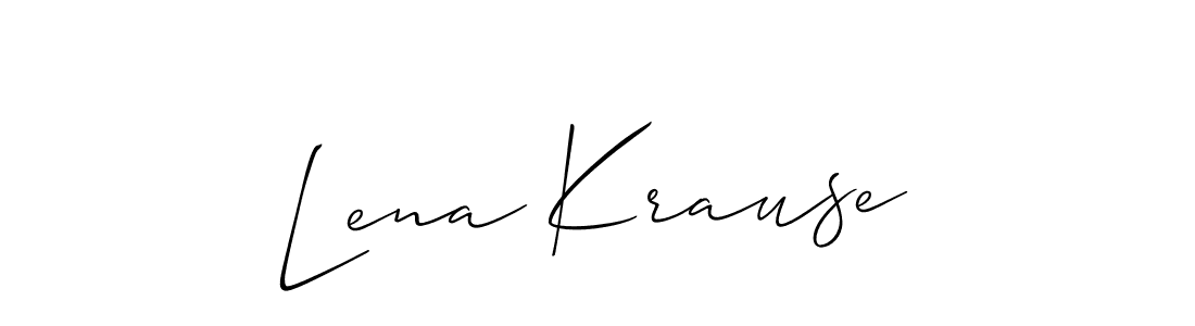 How to make Lena Krause name signature. Use Allison_Script style for creating short signs online. This is the latest handwritten sign. Lena Krause signature style 2 images and pictures png