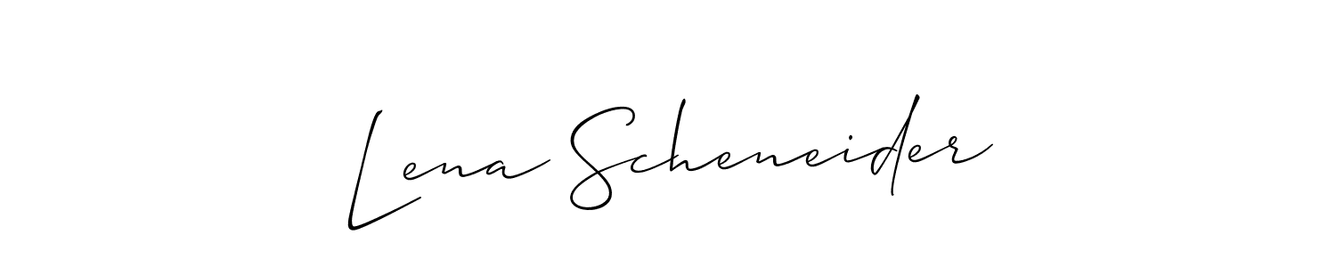 Lena Scheneider stylish signature style. Best Handwritten Sign (Allison_Script) for my name. Handwritten Signature Collection Ideas for my name Lena Scheneider. Lena Scheneider signature style 2 images and pictures png