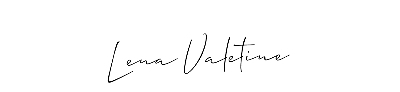 Allison_Script is a professional signature style that is perfect for those who want to add a touch of class to their signature. It is also a great choice for those who want to make their signature more unique. Get Lena Valetine name to fancy signature for free. Lena Valetine signature style 2 images and pictures png